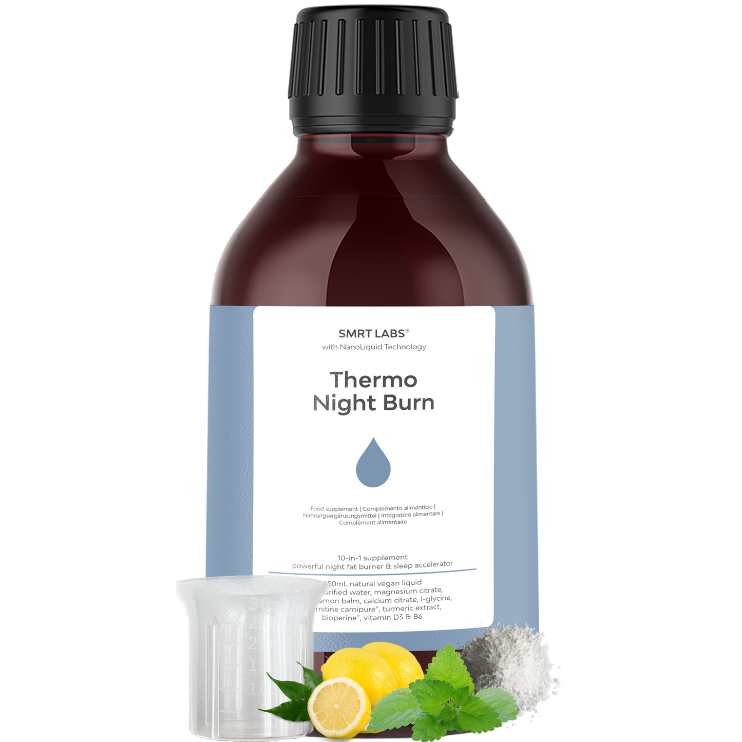 Thermo Night Burn® 10 en 1 | Potente quemador de grasa nocturno, acelerador del sueño REM y metabolizador de grasas rebeldes