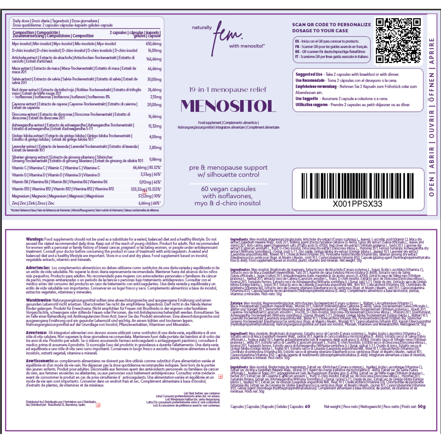 Inositolo FEM Menopausa 19 in 1
