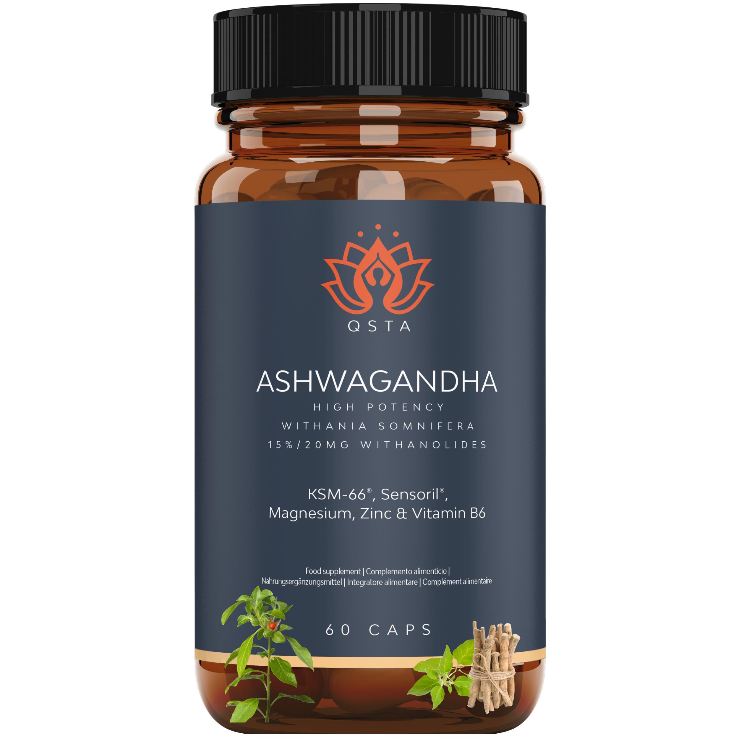 アロマシア tsuneyasu ASHWAGHANDA KSM-66® + Sensoril® – QSTA Labs