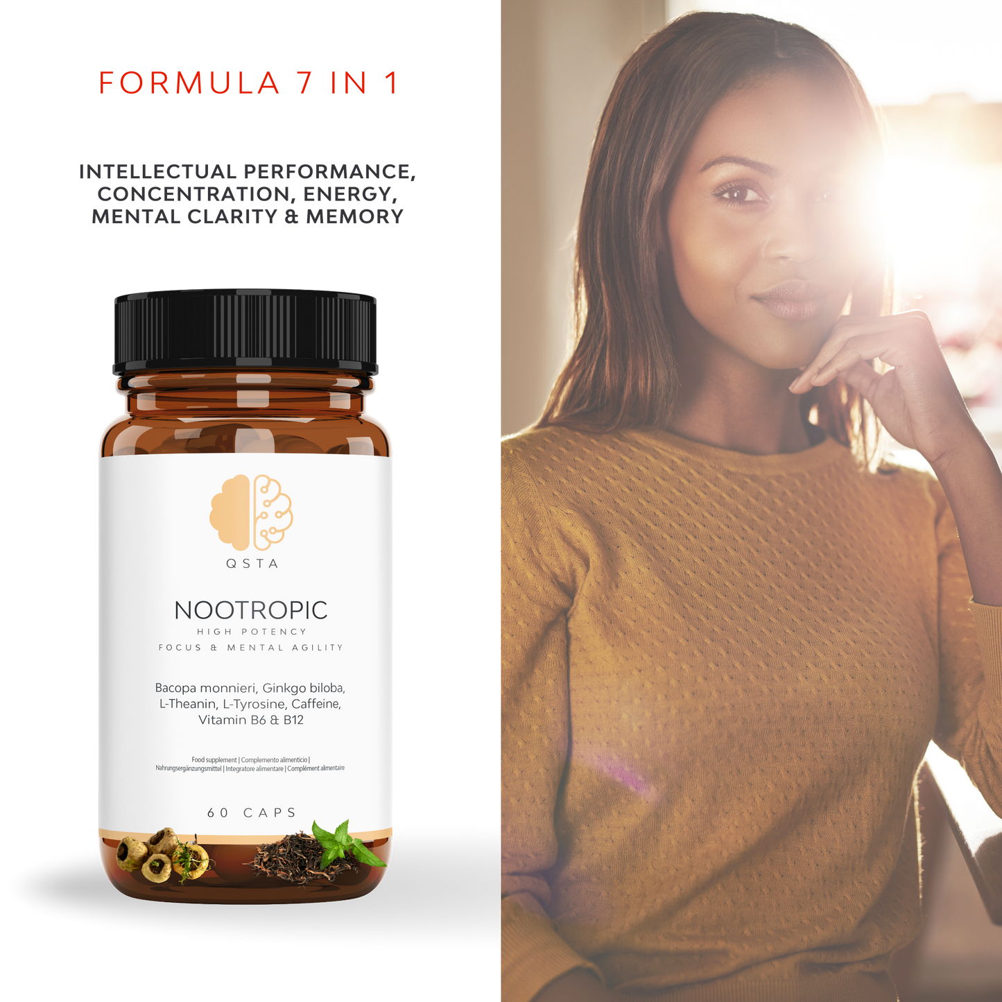Powerful Nootropic 7 in 1 | Very High Potency per capsule
