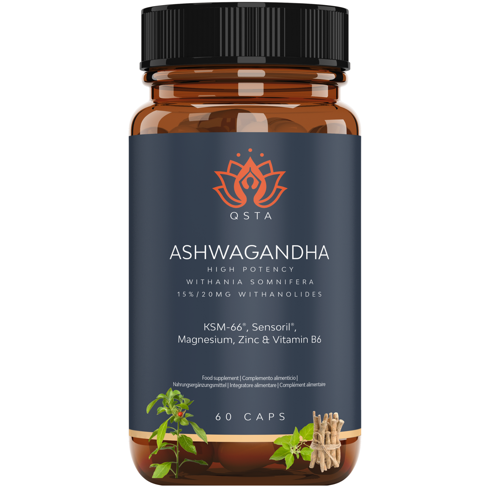 Sensoril Supplements ASHWAGHANDA KSM-66® + Sensoril® – QSTA Labs